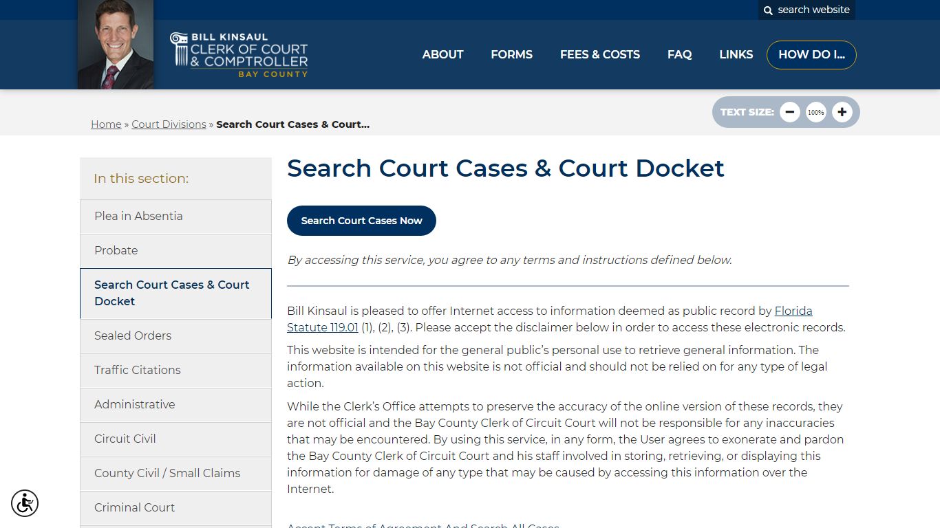 Search Court Cases & Court Docket - Bay County Clerk of Court